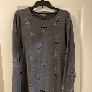 Distressed Long Sleeve Shirt